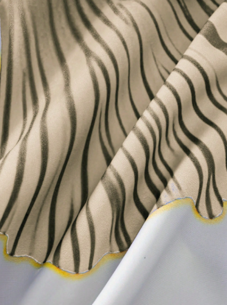 Tropical Leaf Print beige